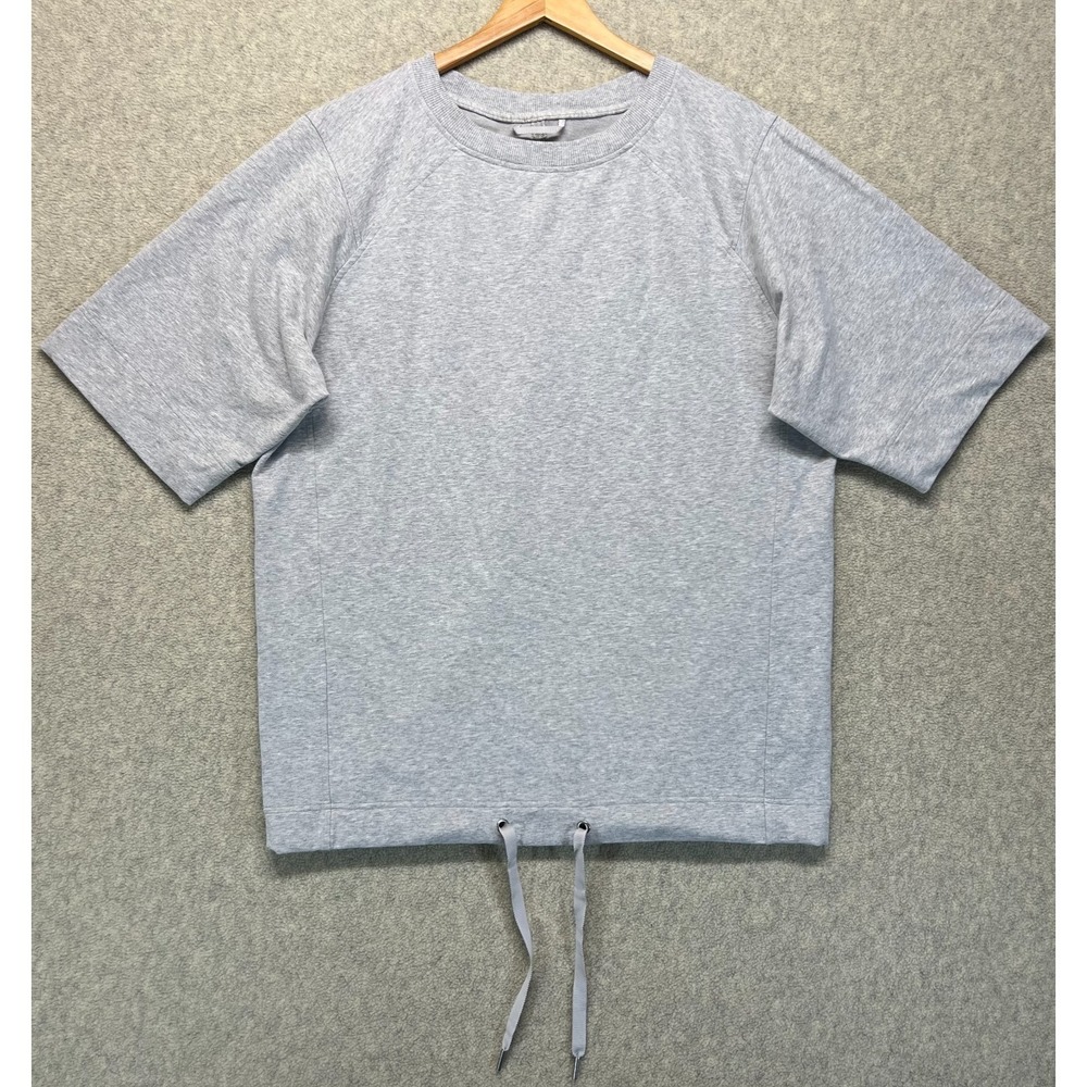 Lululemon Womens Boxy Short Sleeve‎ Sweatshirt Gray Raglan Pullover Oversized L